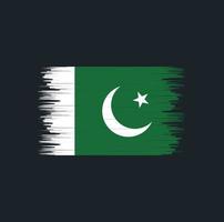 pakistansk flaggborste. National flagga vektor