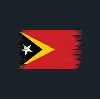 osttimor-flaggenpinsel. Nationalflagge vektor