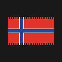 Norwegen-Flaggenvektor. Nationalflagge vektor