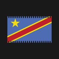 Flaggenvektor der Republik Kongo. Nationalflagge vektor