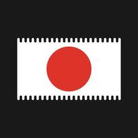 Vektor der japanischen Flagge. Nationalflagge