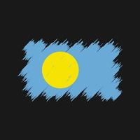Palau-Flagge-Pinsel. Nationalflagge vektor