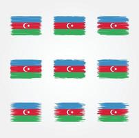 azerbajdzjans flagga borste. National flagga vektor