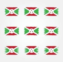 burundi flaggborste. National flagga vektor