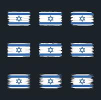 Bürstensammlung der israel-Flagge vektor