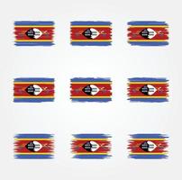 Eswatini-Flagge-Pinsel. Nationalflagge vektor