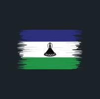 Lesotho-Flagge-Pinsel. Nationalflagge vektor