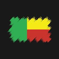 benin flaggborste. National flagga vektor