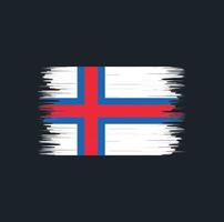Flaggenpinsel der Färöer-Inseln. Nationalflagge vektor