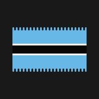 Botswana-Flaggenvektor. Nationalflagge vektor