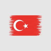 Bürste mit türkischer Flagge. Nationalflagge vektor