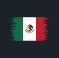 mexico flagga borste. National flagga vektor