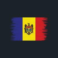 moldaviens flagga borste. National flagga vektor