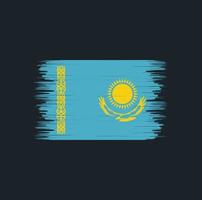 Kazakstans flagga borste. National flagga vektor