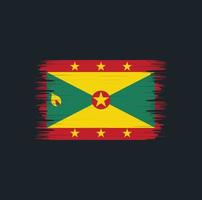 Grenada-Flagge-Pinsel. Nationalflagge vektor