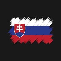 Slovakien flaggborste. National flagga vektor