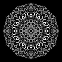 Vektor handgezeichnete Doodle-Mandala. Mehndi, Tattoo, Dekoration, Henna, Malbuchseite.