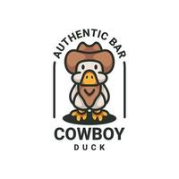 illustration vektorgrafik av cowboy anka, bra för logotyp design vektor