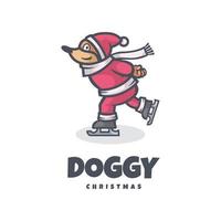 illustration vektorgrafik av doggy christmas, bra för logotypdesign vektor