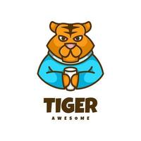Illustrationsvektorgrafik des Tigers, gut für Logodesign vektor