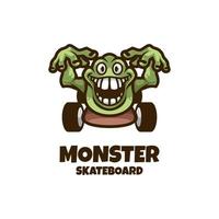 Illustrationsvektorgrafik des Monsterskateboards, gut für Logodesign vektor