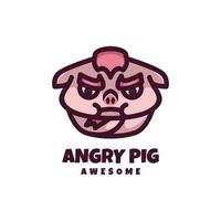 Illustrationsvektorgrafik des wütenden Schweins, gut für Logodesign vektor