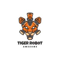 illustration vektorgrafik av tigerrobot, bra för logotypdesign vektor