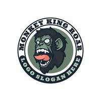 illustration vektorgrafik av monkey king roar, bra för logotypdesign vektor