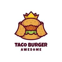 Abbildung Vektorgrafik von Taco-Burger. gut für Design-Logo vektor