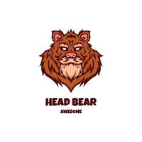 Illustrationsvektorgrafik des Kopfbären, gut für Logodesign vektor