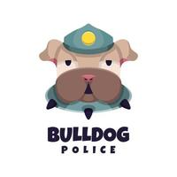 Illustrationsvektorgrafik der Bulldoggenpolizei, gut für Logodesign vektor