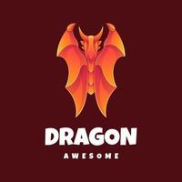 Illustrationsvektorgrafik des Drachen, gut für Logodesign vektor