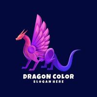 Illustrationsvektorgrafik der Drachenfärbung, gut für Logodesign vektor