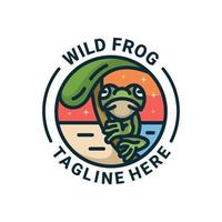 Illustrationsvektorgrafik des wilden Frosches, gut für Logodesign vektor