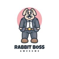 illustration vektorgrafik av kanin boss, bra för logotyp design vektor