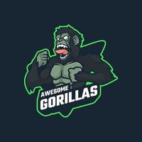 Illustrationsvektorgrafik von Gorillas, gut für Logodesign vektor