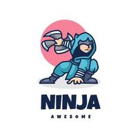 Illustrationsvektorgrafik von Ninja, gut für Logodesign vektor