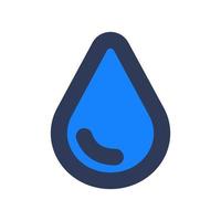 vattendroppe med skuggig ikon vektor