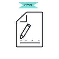 Vertragssymbole symbolen Vektorelemente für das Infografik-Web vektor
