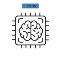 Chip-Symbole symbolen Vektorelemente für das Infografik-Web vektor