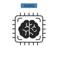 Chip-Symbole symbolen Vektorelemente für das Infografik-Web vektor