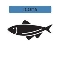 Fischsymbole symbolen Vektorelemente für das Infografik-Web vektor