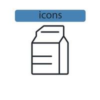mejeri ikoner symbol vektor element för infographic webben