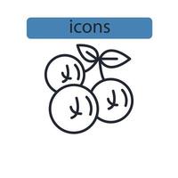 blåbär ikoner symbol vektor element för infographic webben