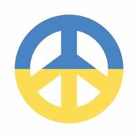 ukraine flagge friedenssymbol symbol flachen stil vektor