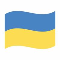ukraine flagge flach fliegenden symbol flachen stil vektor