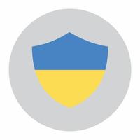 Ukraine Flagge Schild Symbol runden flachen Stil vektor