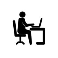 Vektorsymbol für Büroangestellte isoliert auf weißem Hintergrund vektor