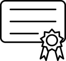 Symbol für die Gliederung des Zertifikats vektor