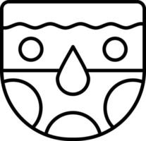 Umrisssymbol der afrikanischen Maske vektor